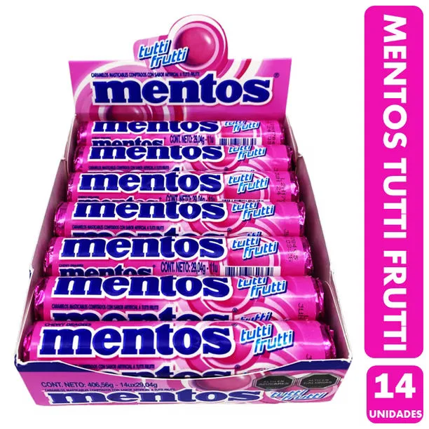 Mentos Rollo Tutti Fruti 14u 29gr